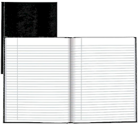 JOURNAL, HARDCOVER, BLUELINE, 8.5" X 10.75", COLLEGE RULED, BLACK, 150 PAGES MAIN